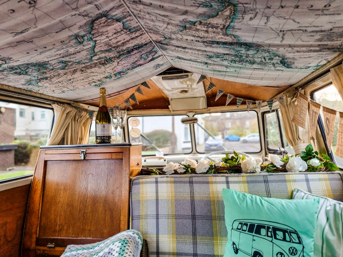 camper-decor-plaid-seat-cushions-in-vw-van
