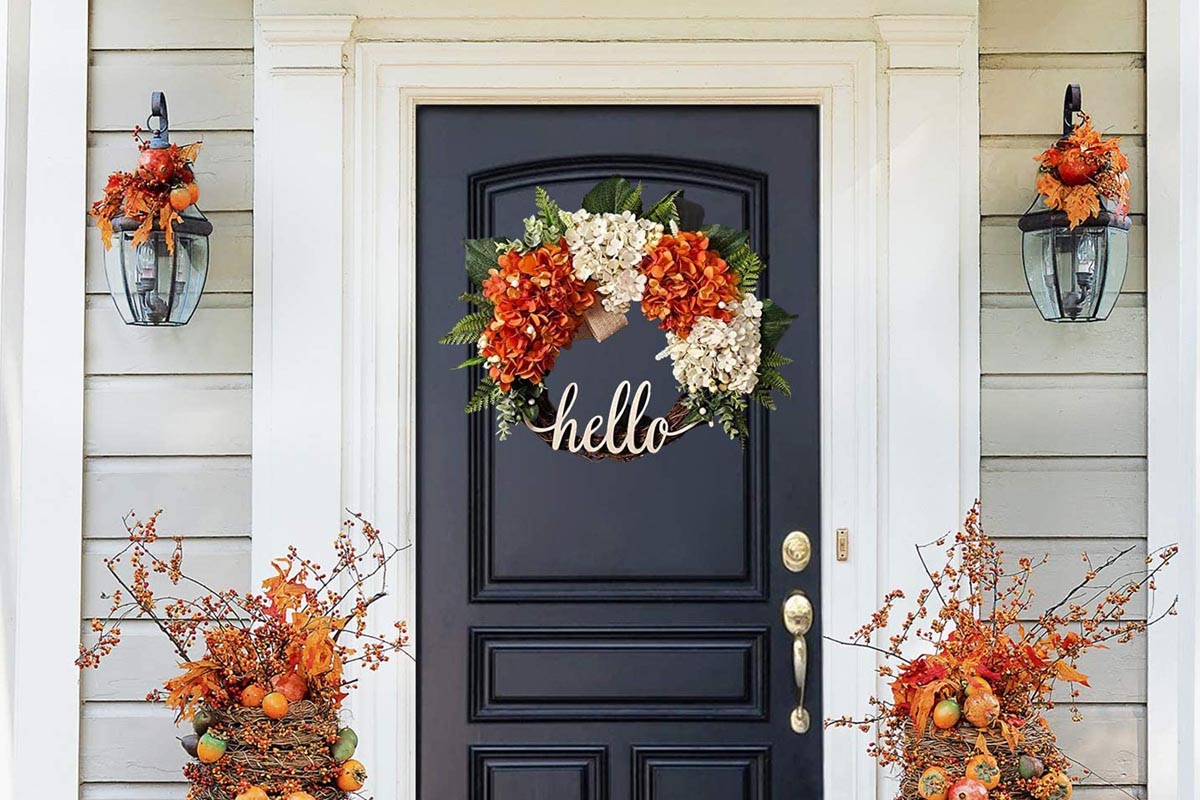 Best Front-Door Wreath Option Fall Hydrangea Wreath