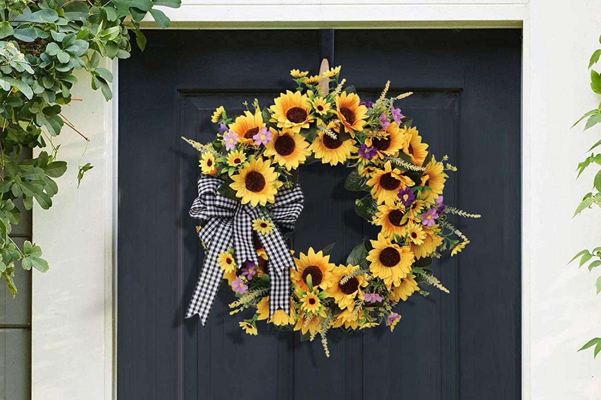 Best Front-Door Wreath Option Sunflower Wreath