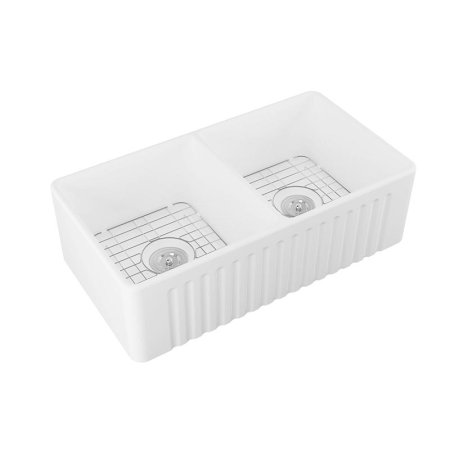  The Best Farmhouse Sink Option DeerValley 33-Inch Double-Basin Farmhouse Sink