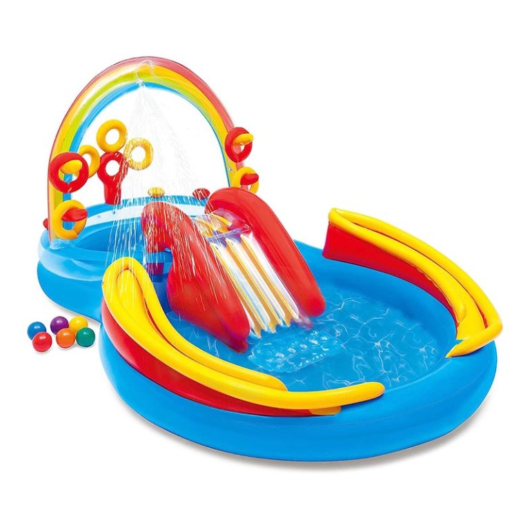  The Best Kiddie Pool Option: Intex Rainbow Ring Inflatable Play Center