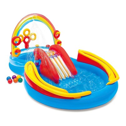 The Best Kiddie Pool Option: Intex Rainbow Ring Inflatable Play Center
