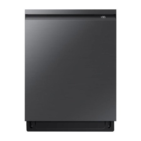 24-Inch Black Stainless Steel Top Control Tall Tub