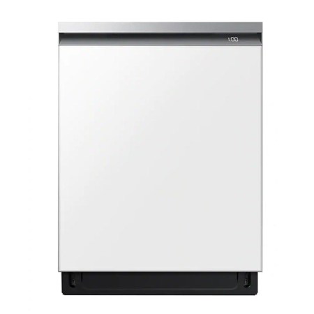 Bespoke 24-Inch White Glass Top Control Dishwasher