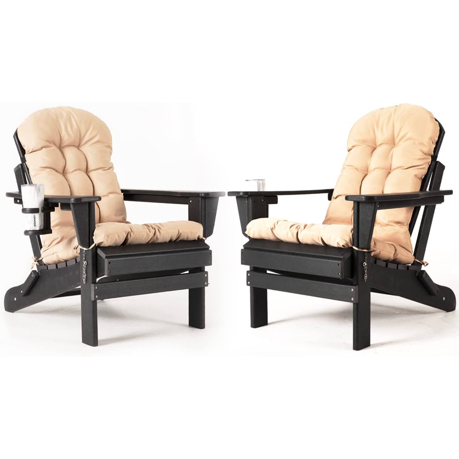 The Best Fire Pit Chairs Option: Folding Adirondack Chairs with Cushions