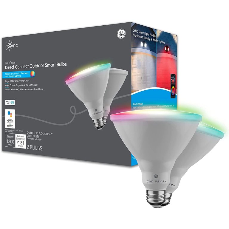  The Best Smart Outdoor Lights Option: GE Cync Full Color Direct Connect Outdoor Smart Bulb