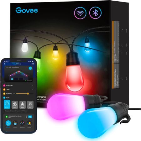 Govee RGBIC Warm White Smart Outdoor String Lights