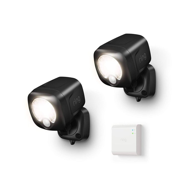  The Best Smart Outdoor Lights Option: Ring Spotlight 2-Pack Plus Bridge
