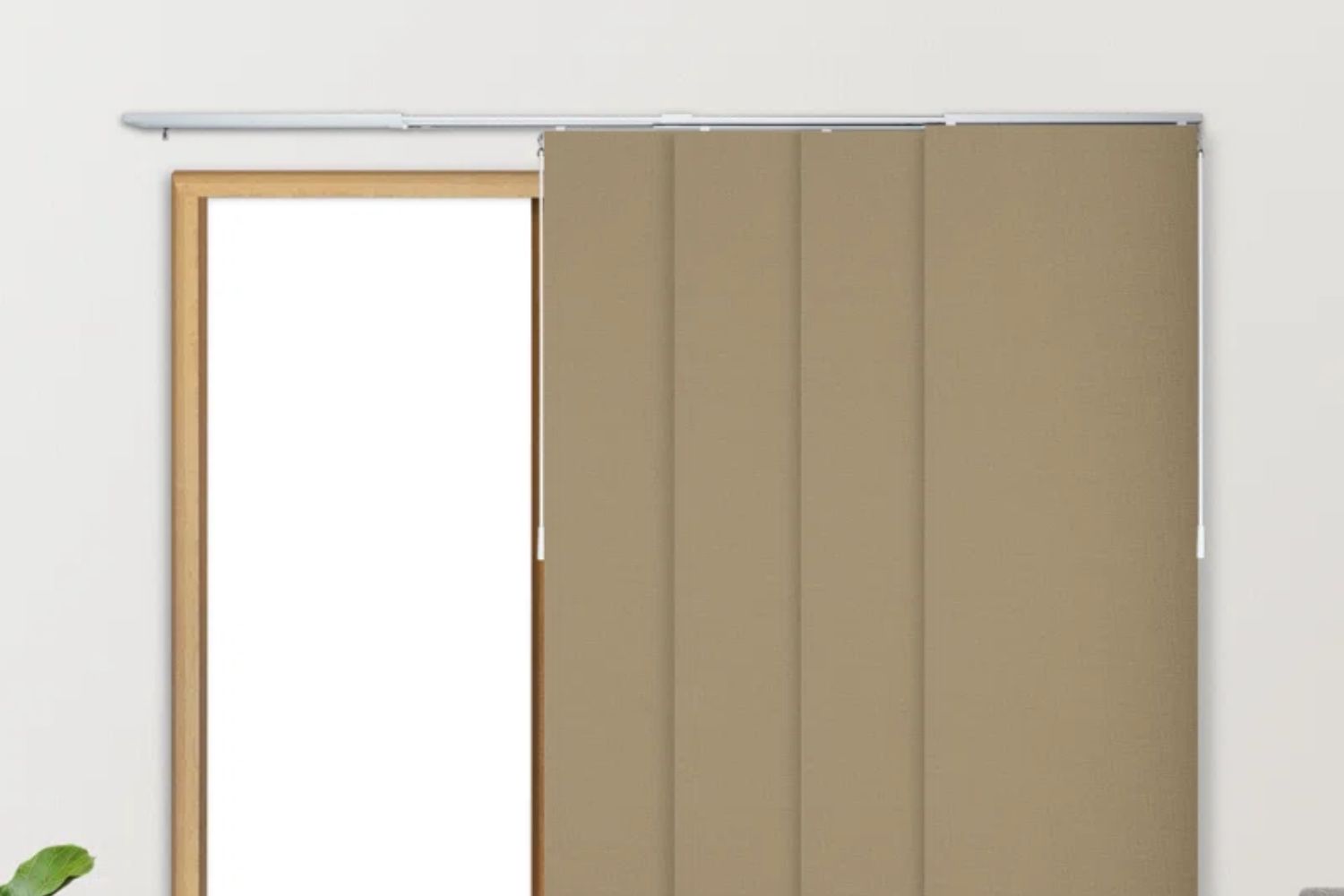 The Best Window Treatment for Sliding Doors Options: Latitude Run Semi-Sheer Vertical Blind