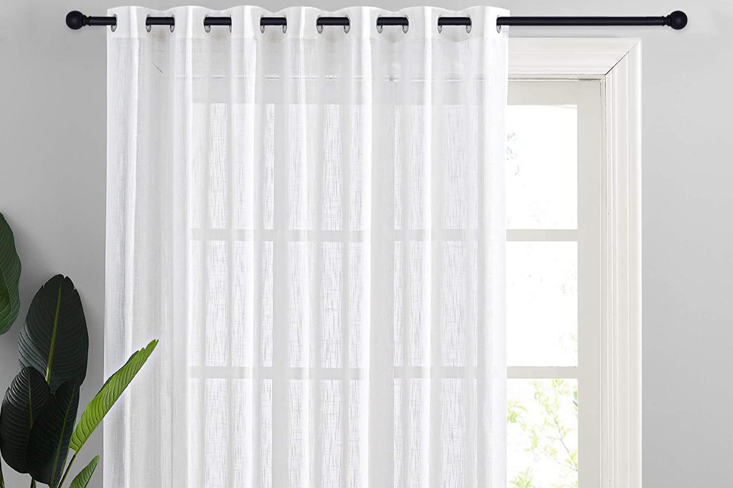 The Best Window Treatment for Sliding Doors Options: Nicetown Linen-Like Patio Door Curtains