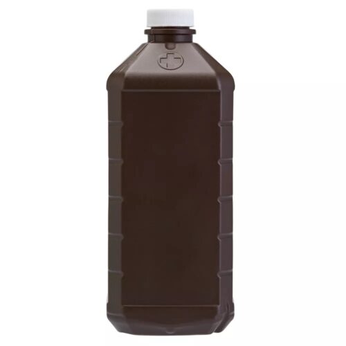 brown bottle of hydrogen peroxide