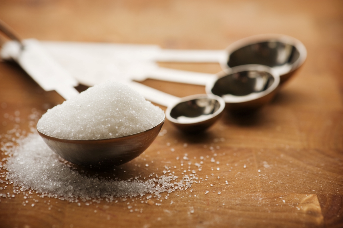 foods that never expire - sugar in measuring spoons