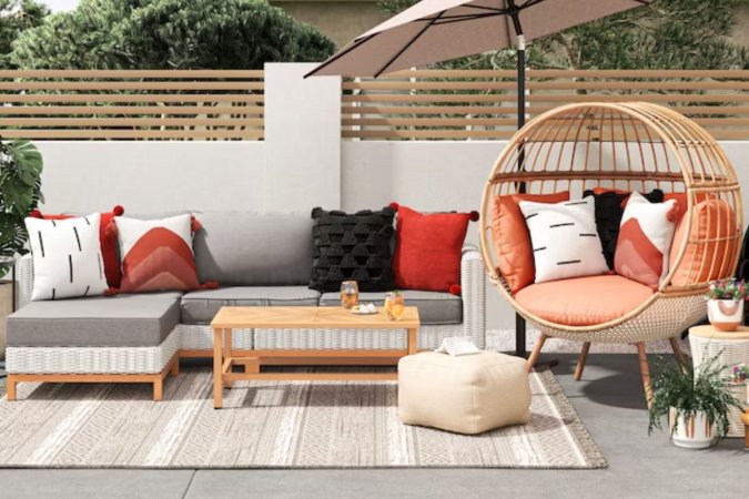 The Best Outdoor Accessories to Shop from Lowe’s Options: Origin 21 Brennfield Stationary Egg Chair