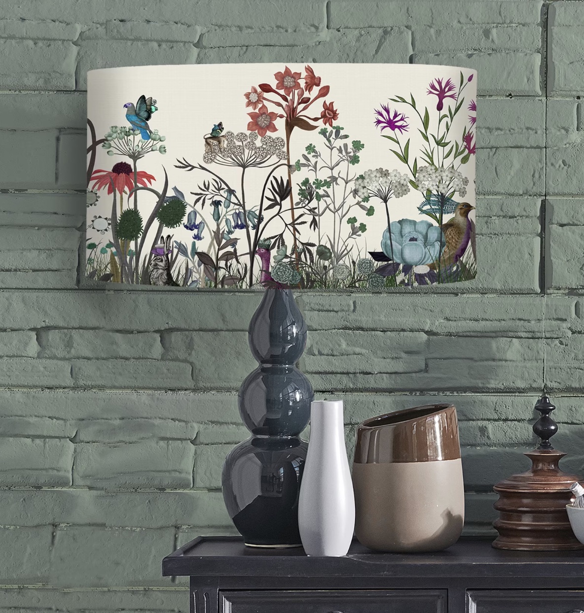 Etsy Wildflower Collection floral lamp shade