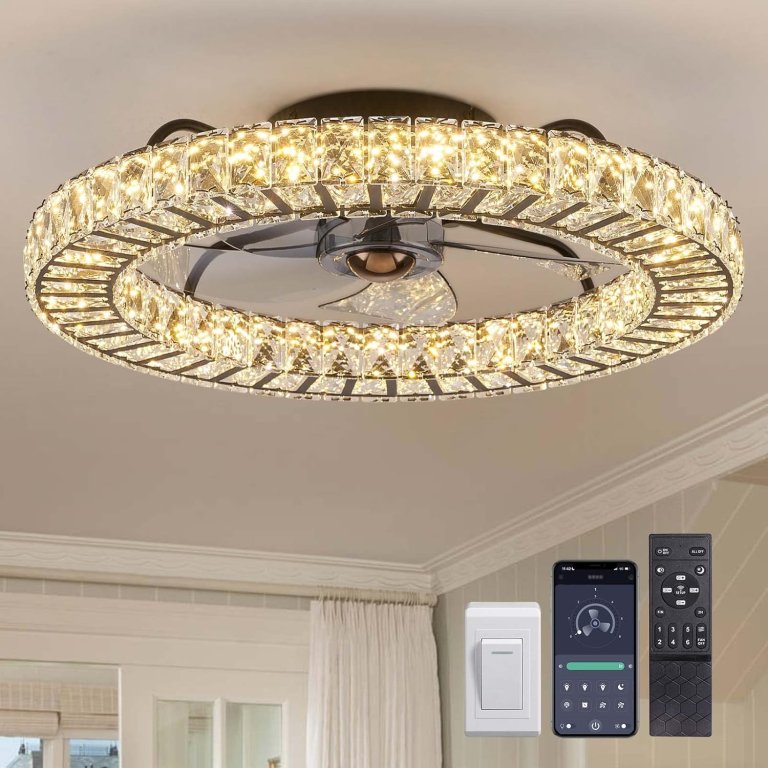 Ludomide Flush Mount Smart Ceiling Fan in a room