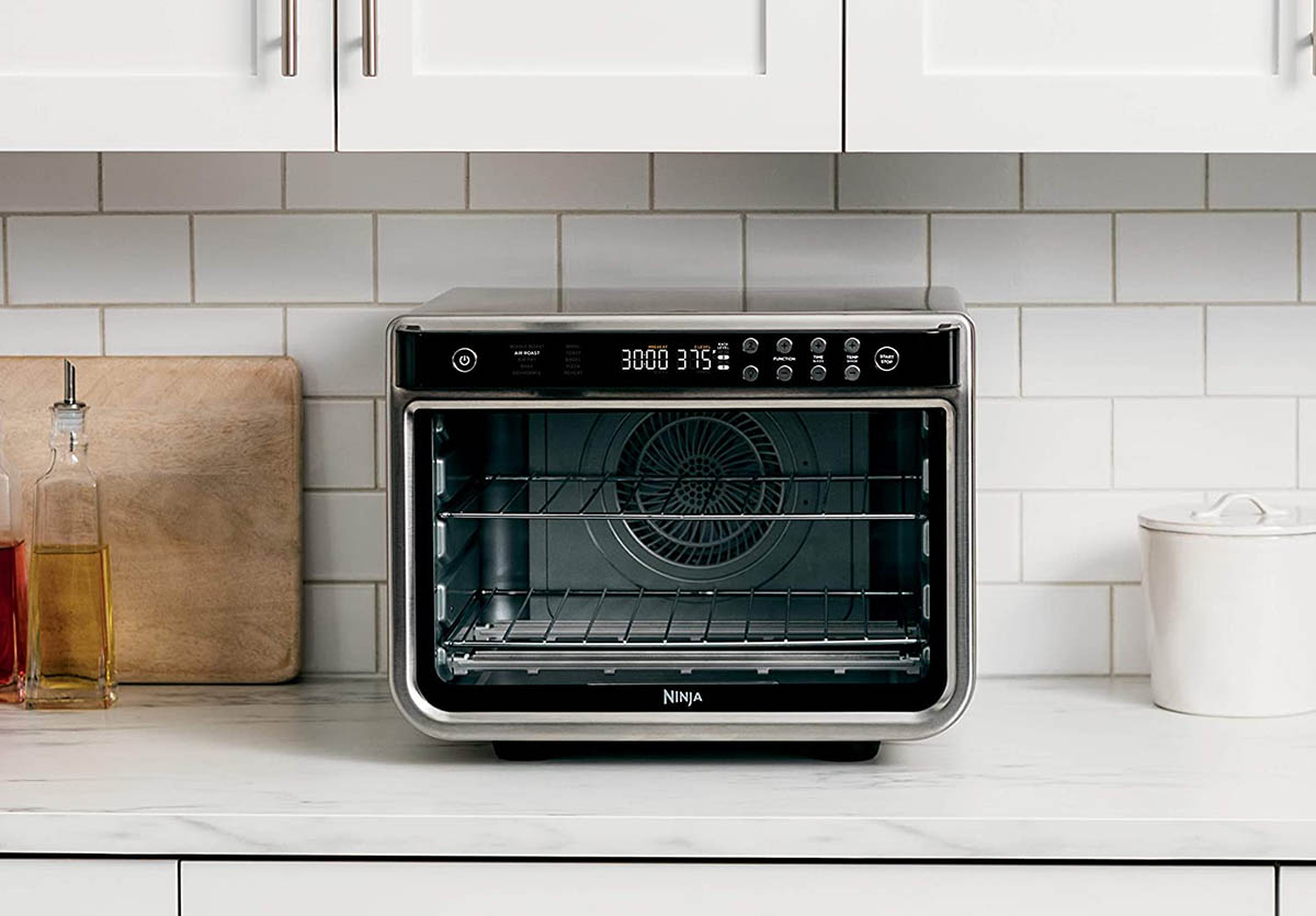 The Best Countertop Oven Option neatly stored on a clean countertop