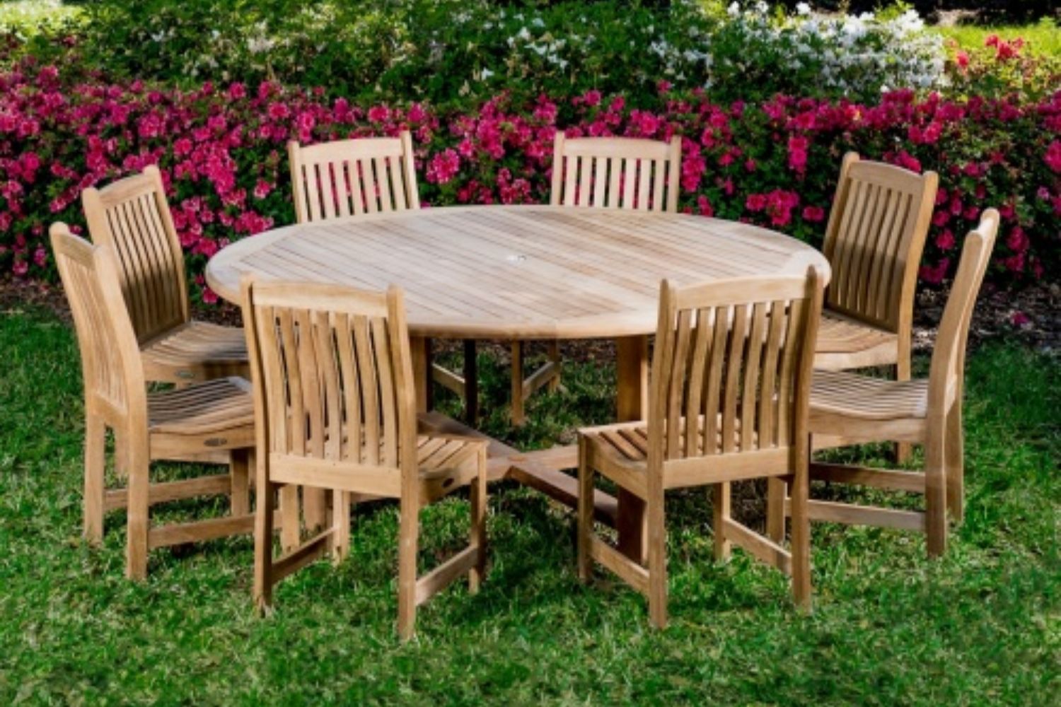 The Best Teak Outdoor Furniture Option: Buckingham Veranda Nine-Piece Dining Set