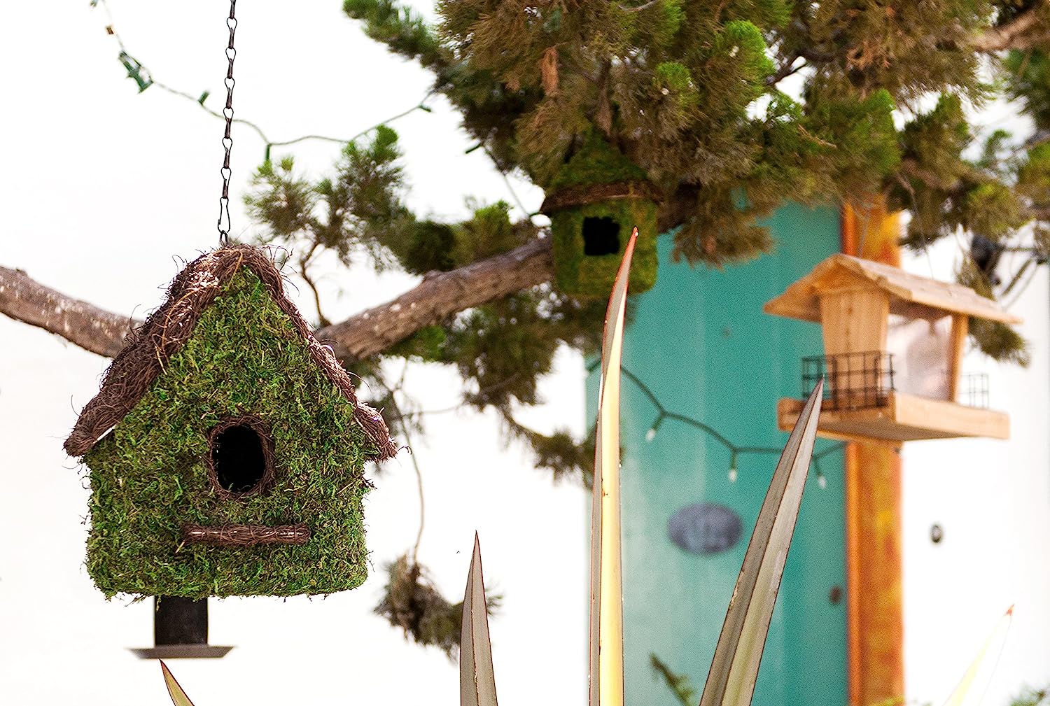 Hanging Moss Birdhouse