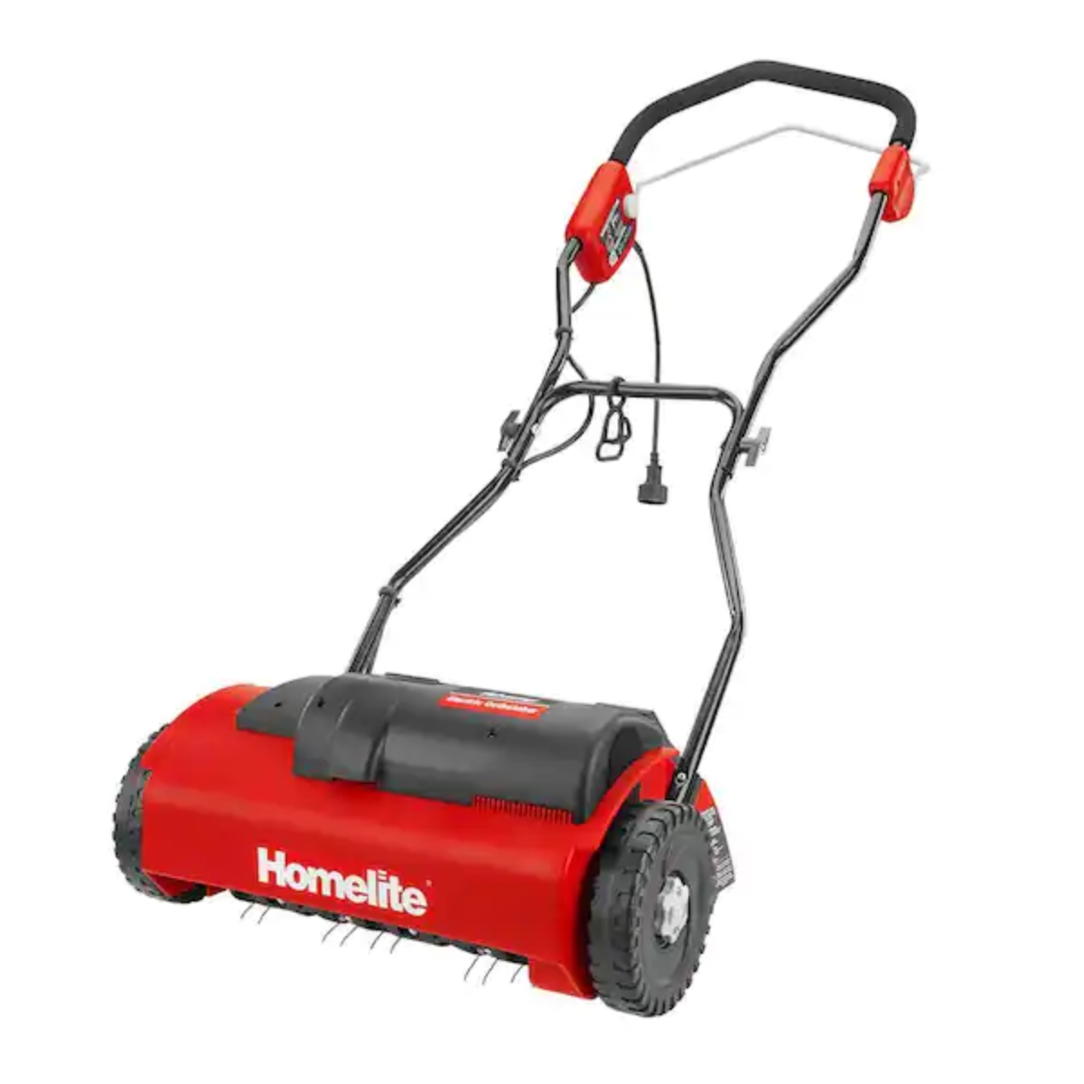 Electric dethatching machine outlet