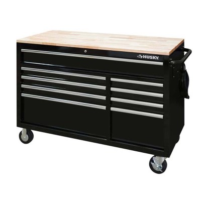 The Best Rolling Tool Box Option: Husky 52-Inch by 25-Inch 9-Drawer Mobile Workbench