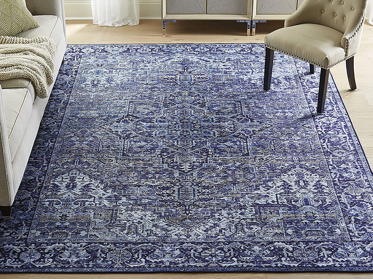 The Best Rug for Under Dining Table Option ReaLife Vintage Distressed Area Rug