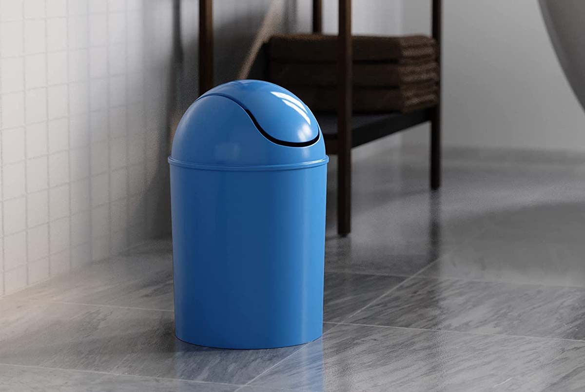 The Best Trash Can Option Umbra Mini Waste Can with Swing Lid