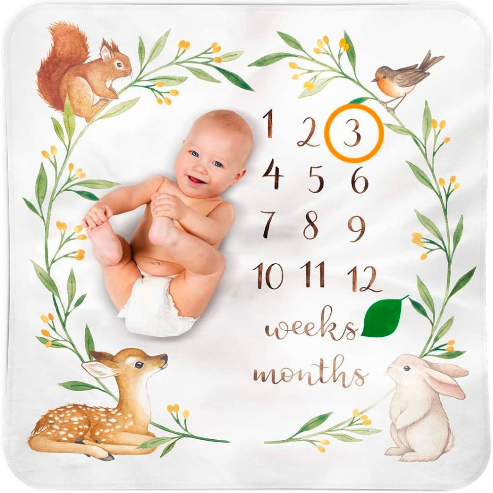 The Best Baby Shower Gifts Option: Monthly Milestone Blanket