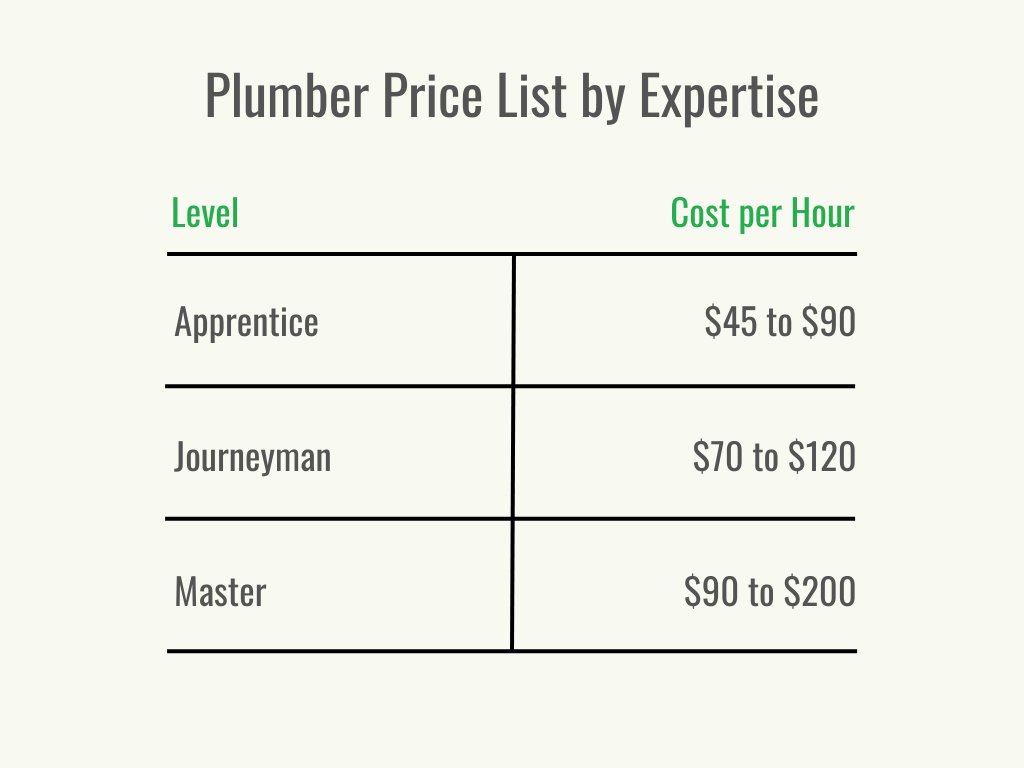 Visual 2 - HomeAdvisor - How Much Does a Plumber Cost - Cost by Expertise - May 2023