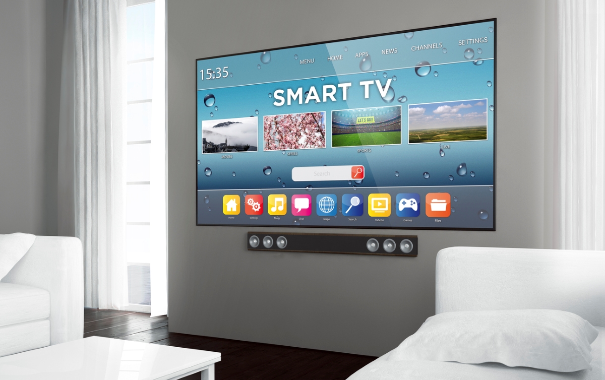 Smart tv in living room