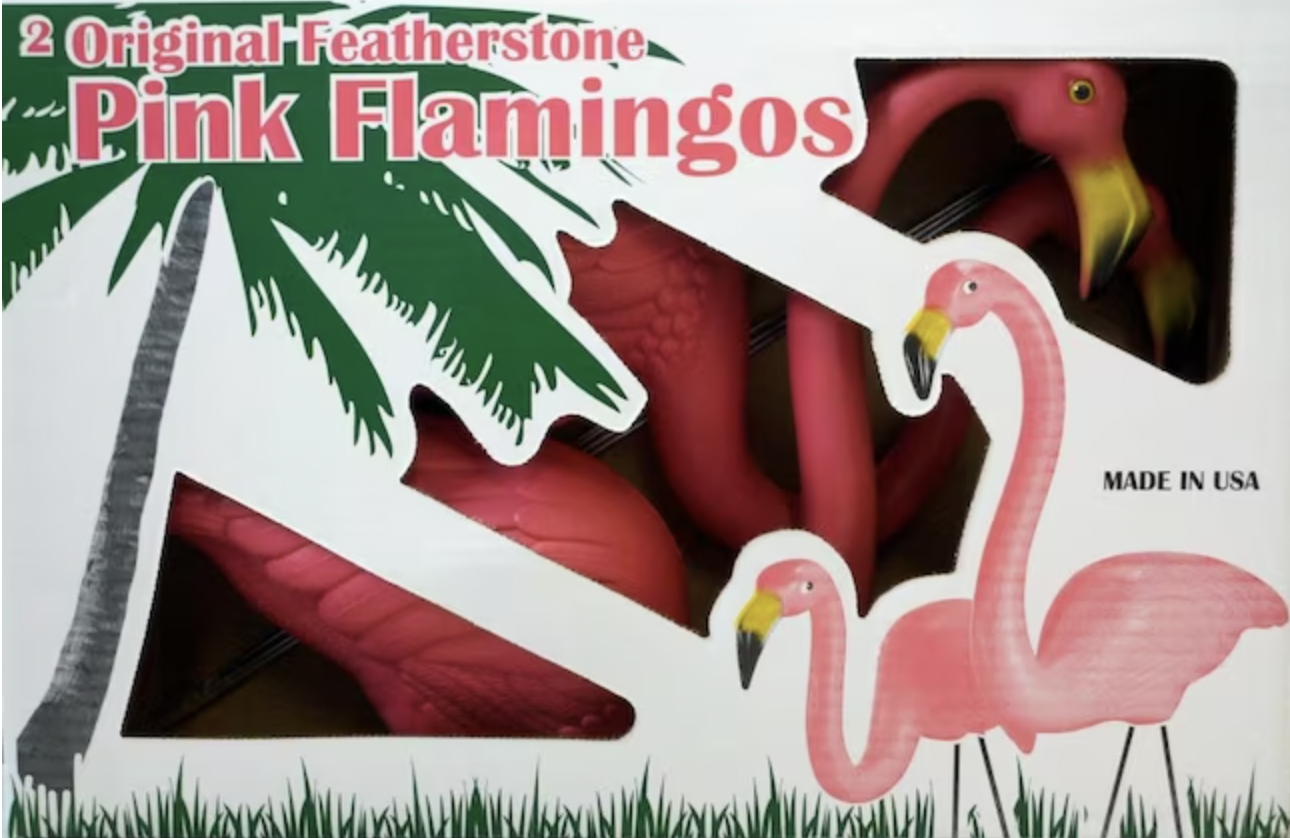 Commemorative-box-of-pink-flamingo-lawn-ornaments