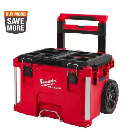  Milwaukee PACKOUT Rolling Tool Box on white background
