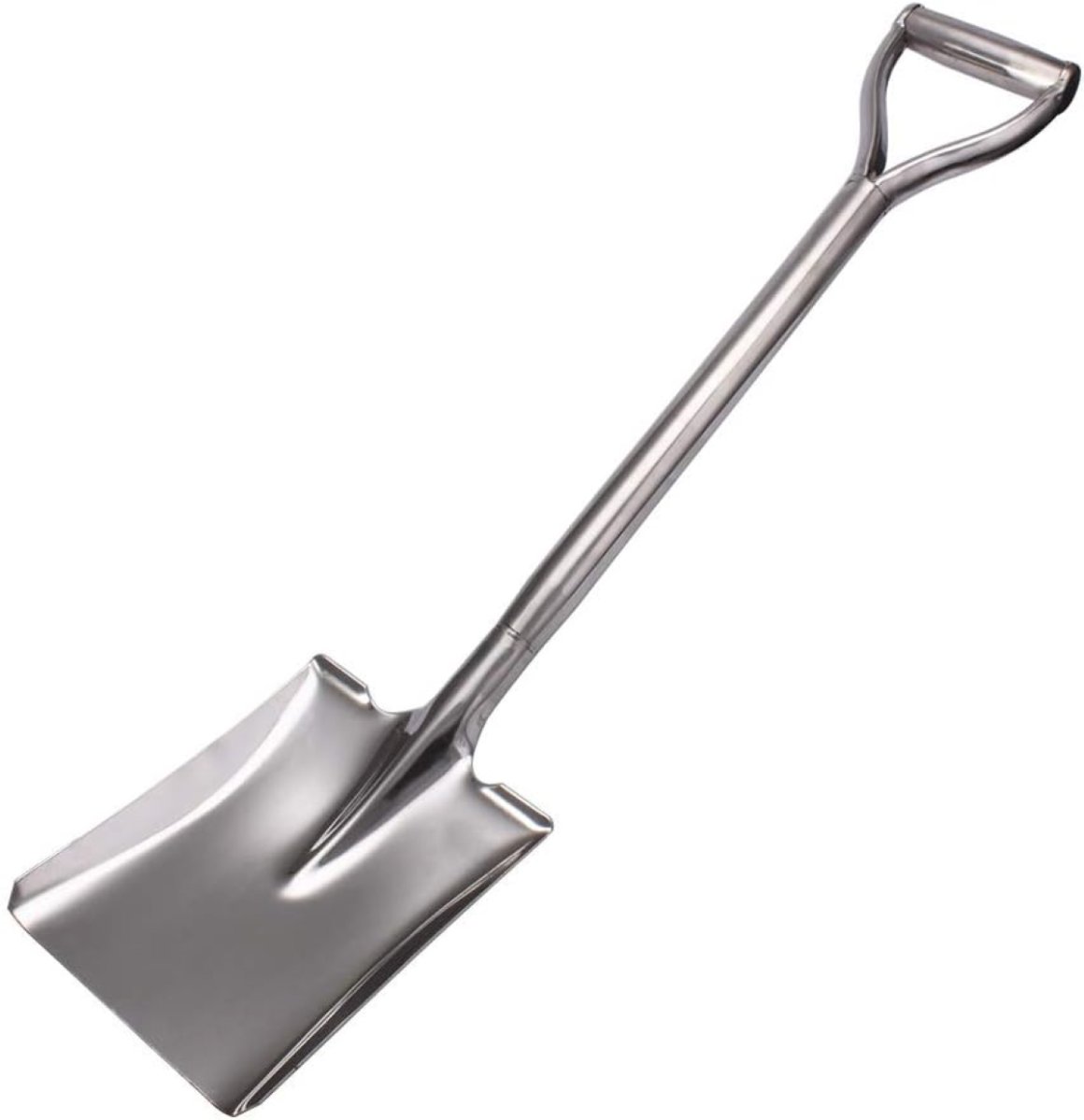 A flat head shovel on white background.