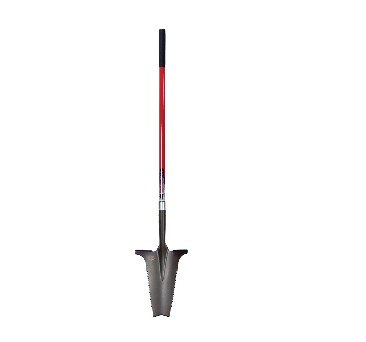 Root shovel on white background.