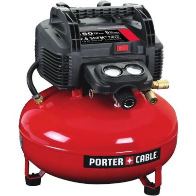 The Best Air Compressors for Home Garages Option: Porter-Cable 6-Gallon Oil-Free Pancake Compressor