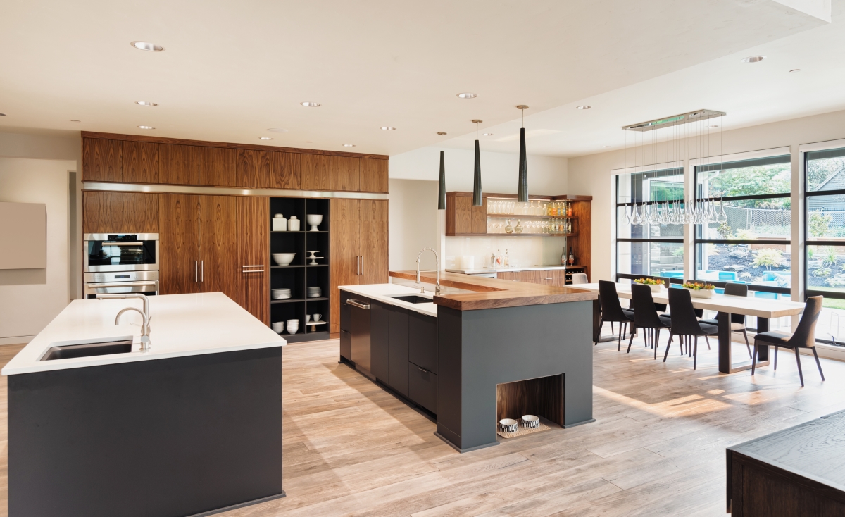 Luxury kitchen with double islands