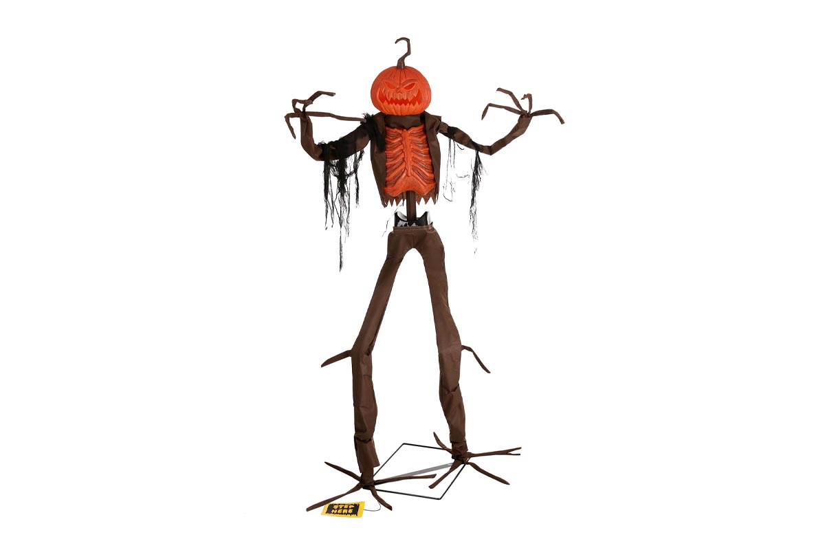 Best Large Halloween Decoration Option 8FT Giant Animated Scarecrow Pumpkin