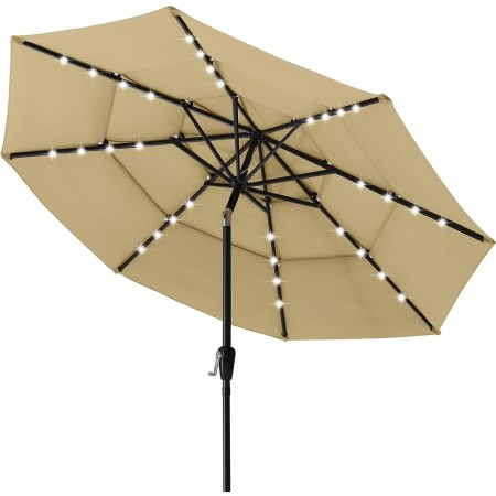 ABCCanopy Patio Umbrella With LEDs and Ventilation