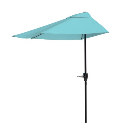 Pure Garden 9-Foot Half-Round Patio Umbrella