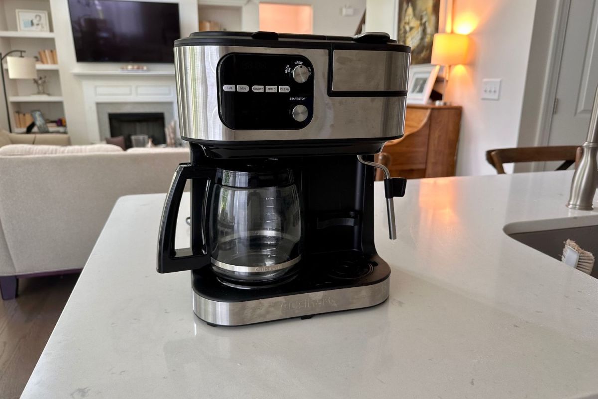 The Cuisinart Coffee Center Barista Bar 4-in-1 Coffeemaker on a kitchen counter
