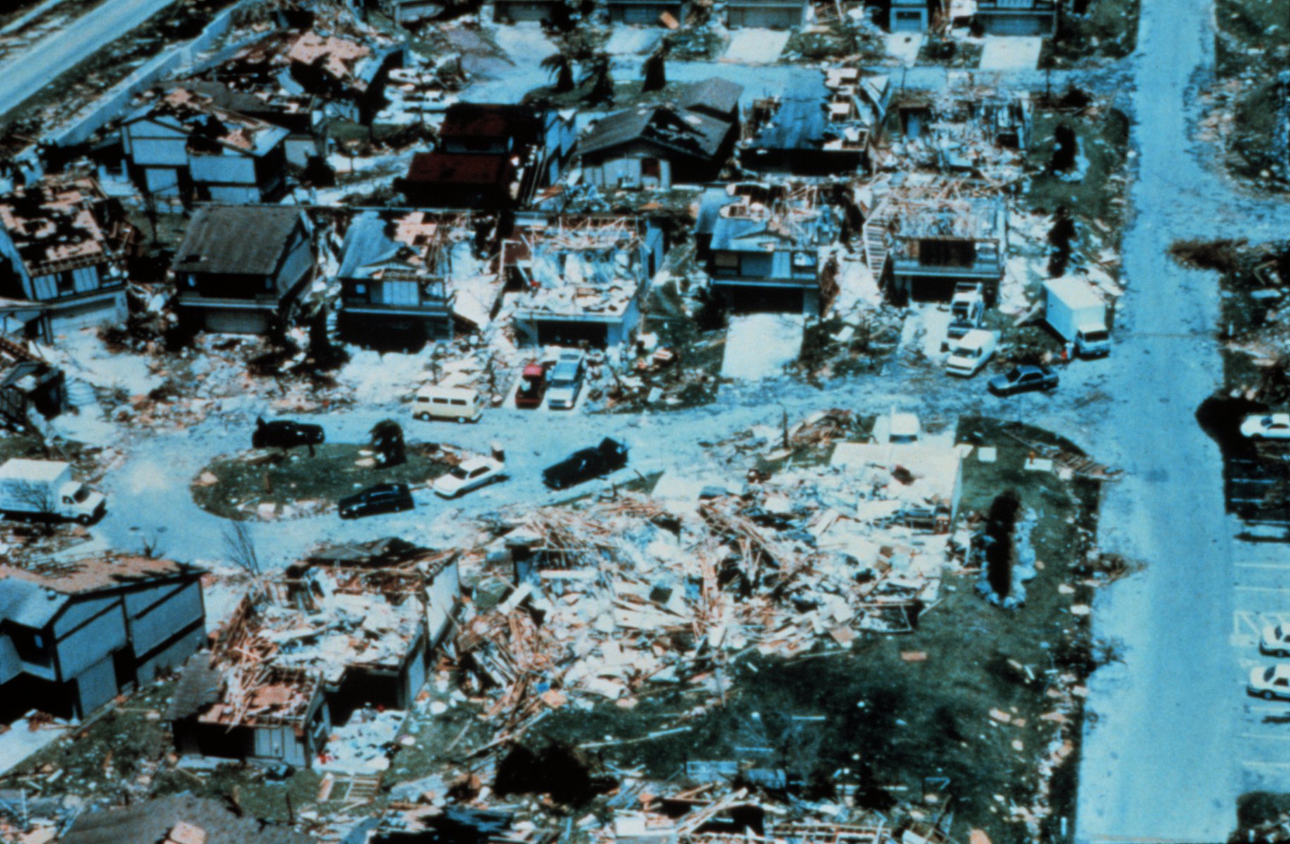 Destruction following Hurricane Andrews in 1992