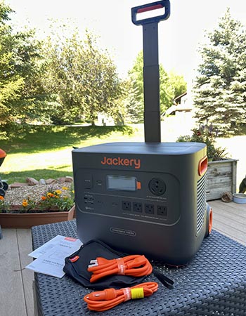 The Jackery 3000 Pro Solar Generator just out of the box and ready to set up