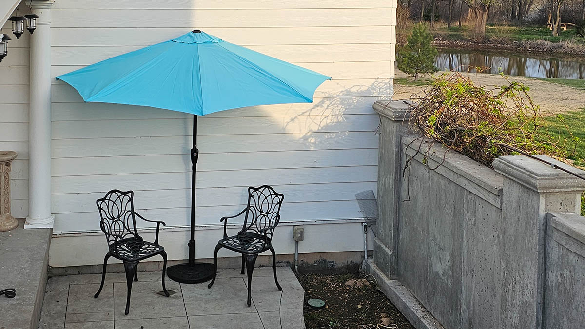 The Best Patio Umbrella Half umbrella in patio setting