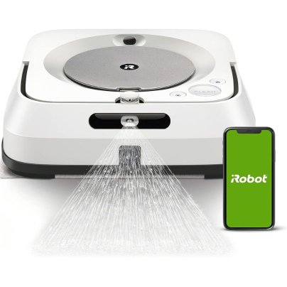 iRobot Wi-Fi Connected Braava Jet M6 Robot Mop on a white background