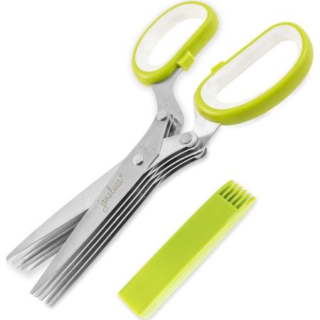 Jenaluca Herb Scissors With Five Blades 
