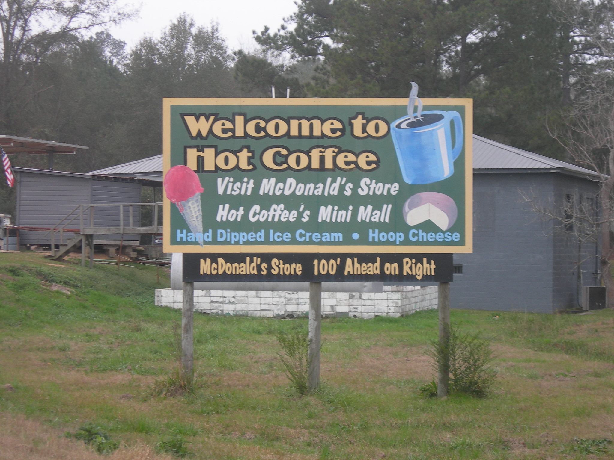 sign for hot coffee mississippi