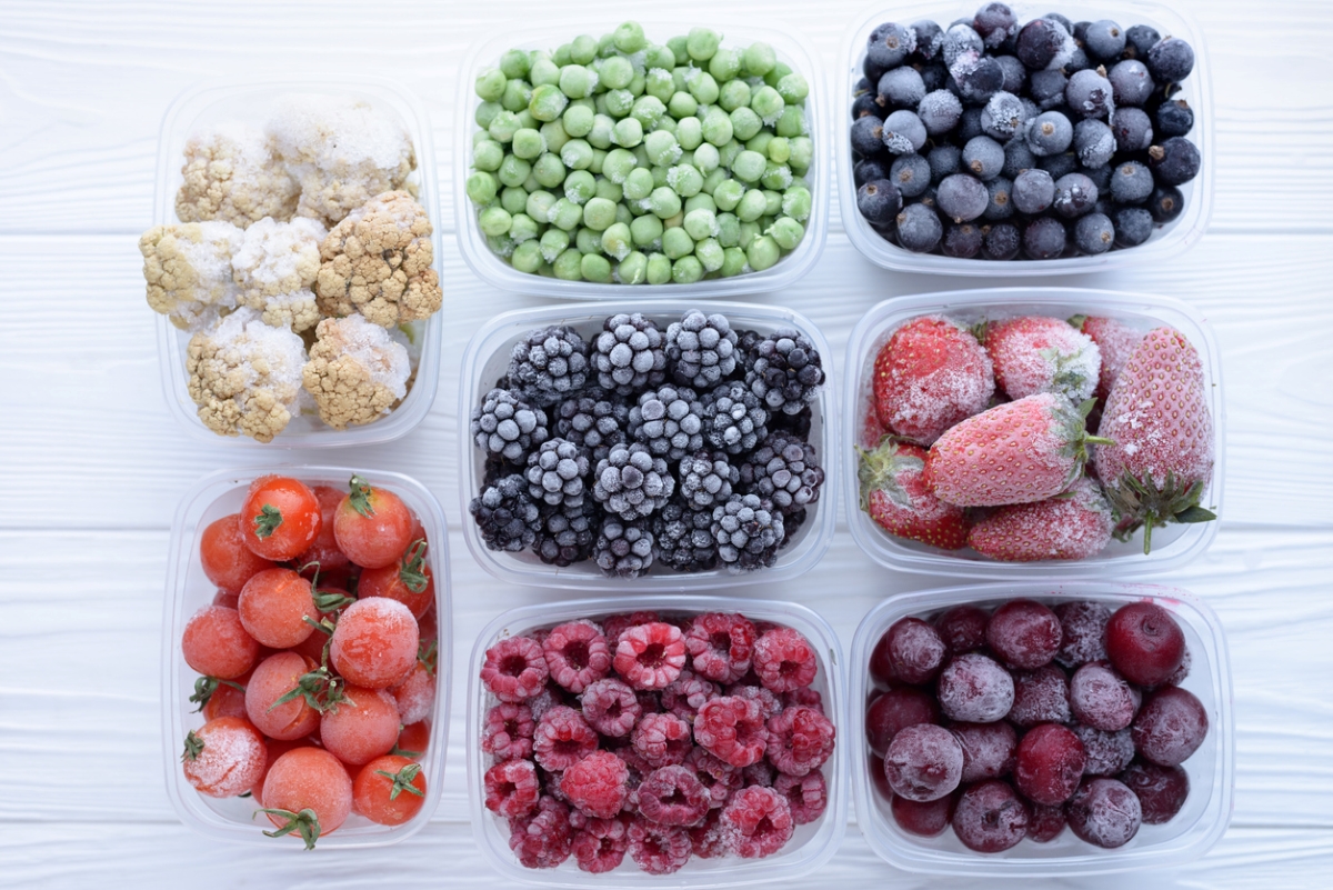 frozen vegetables and fruits
