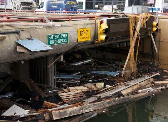 Damage to the Hugh Carey Tunnel from Hurricane Sandy