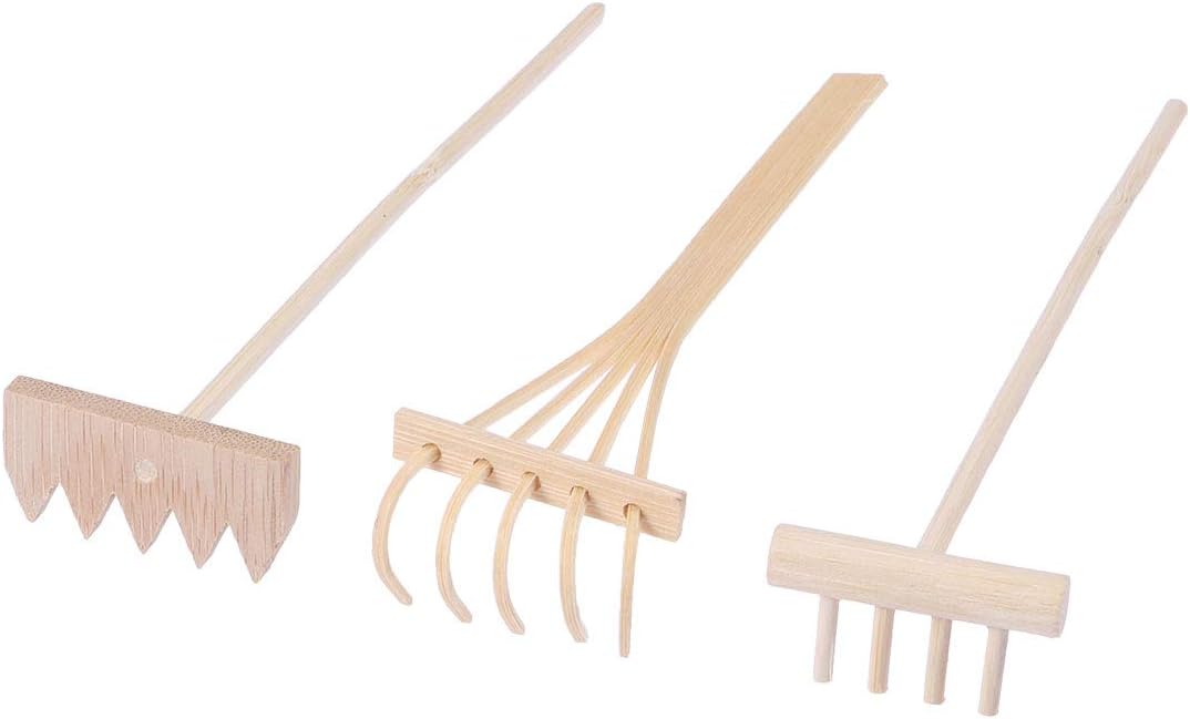Zen garden rakes made of bamboo.