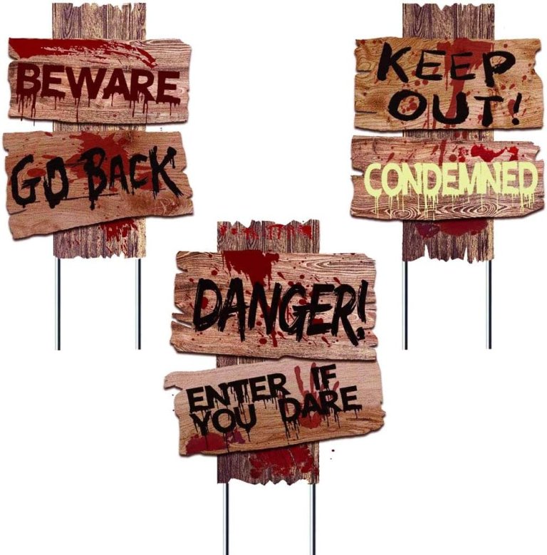 Liecho Zombie Yard Sign Decoration on a white background