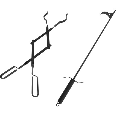 EasiBBQ Campfire Poker Stick and Tongs
